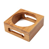 Water,Feeder,Single,Bowls,Bamboo,Stainless,Steel,Dishes