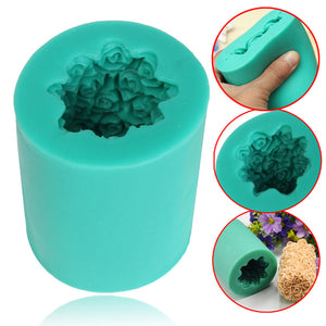 Silicone,Flower,Candle,Mould,Cylinder,Wedding,Baking,Molds