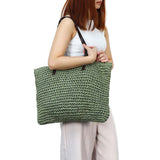 Outdoor,Portable,Straw,Weave,Handbag,Beach,Pouch,Shoulder