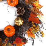 Christmas,Maple,Leaves,Pumpkin,Wreath,Garland,Hanging,Christmas,Wreath,Decorations