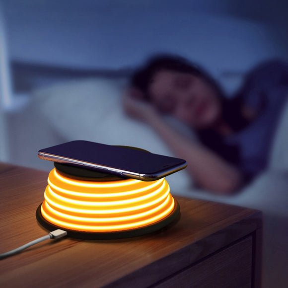 Folding,Wireless,Charger,Wireless,Charging,Stand,Night,Light,Phone,Holder