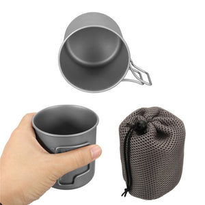 420ml,Titanium,Water,Portable,Camping,Picnic,Drinking