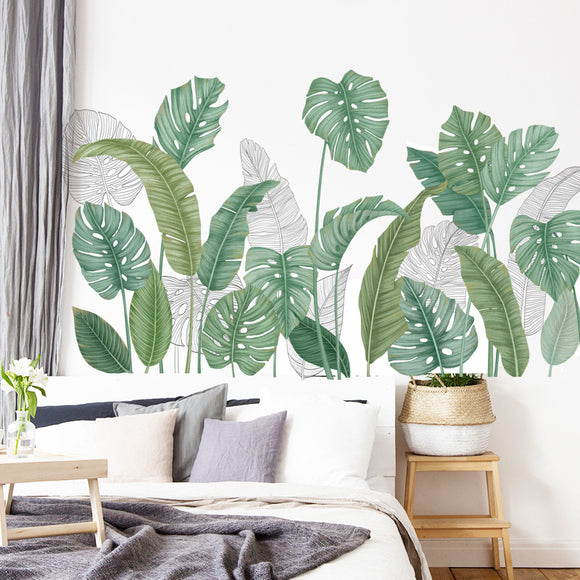 Green,Leaves,Stickers,Background,Bedroom,Kitchen,Decorations