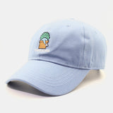 Cotton,Embroidery,Cactus,Cartoon,Printing,Casual,Sport,Outdoor,Curve,Visor,Baseball