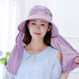 Women,Summer,Suncreen,Shawl,Visor,Beach