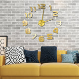 Sticker,Clock,Large,Mirror,Surface,Decor,Quartz