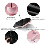 Beneunder,Folding,Sun&rain,Umbrella,Vinyl,Protection,Black,Lightweight,Pocket,Umbrella