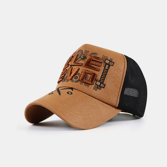 Unisex,Polyester,Embroidery,Baseball,Summer,Outdoor,Sunshade,Breathless,Trucker