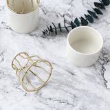 Metal,Ceramic,Flower,Garden,Plant,Succulent,Display,Stand,Holder,Vases,Decorations