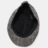 Men's,Plaid,Striped,Beret,Newsboy,Beret