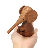 Adjustable,Handicraft,Elephant,Wooden,Animal,Smooth,Surface,Decorations