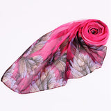 180CM,Women,Voile,Coral,Flower,Printing,Scarf,Casual,Oversize,Scarves,Shawls