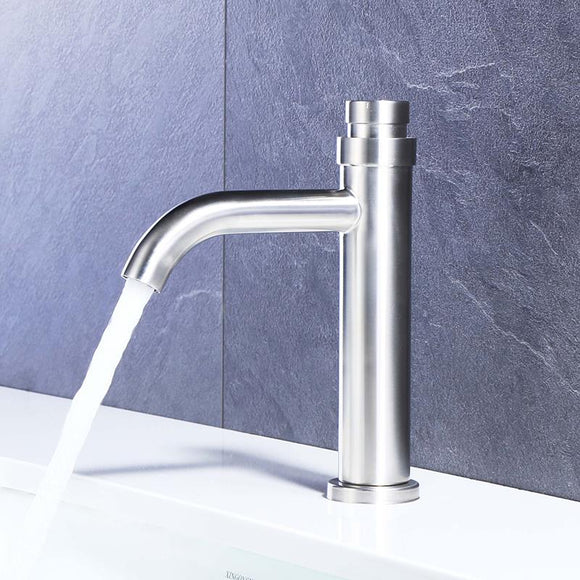 Basin,Faucet,Stainless,Steel,Button,Design,Flexible,Spout,Bathroom,Washbasin,Above,Counter,Basin