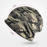 Women,Camouflage,Cotton,Beanies,Elastic,Bonnet,Scarf