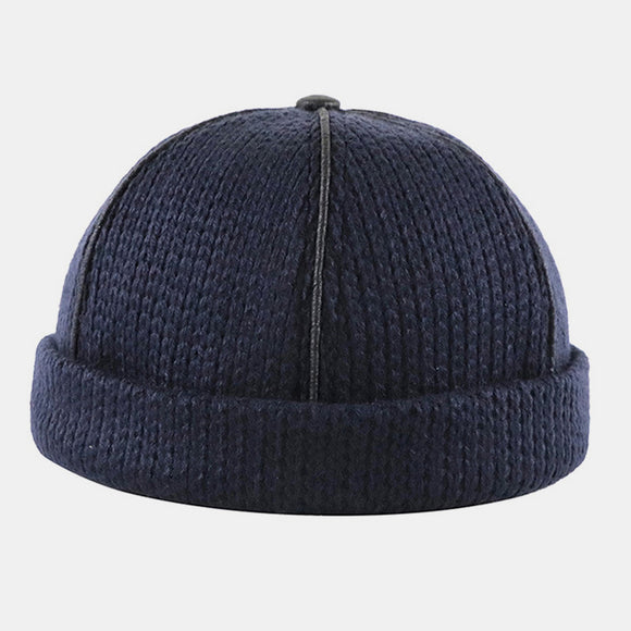 Unisex,Solid,Color,Retro,Style,Knitted,Brimless,Beanie,Landlord,Skull
