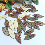 50PCS,Retro,Style,Leaves,Shaped,Wooden,Buttons,Washable,Sewing,Buttons,Decor,Handcraft,Supplies