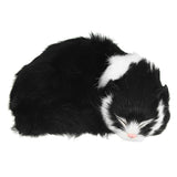 Realistic,Sleeping,Lifelike,Plush,Kitten,Furry,Animal,Figurine,Decorations