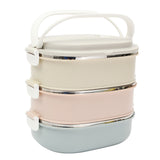 Tiers,Stainless,Steel,Lunch,Portable,Bento,Insulated,Thermal,Container