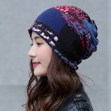 Women,Winter,Rabbit,Headscarf,Printing,Beanie,Warmer