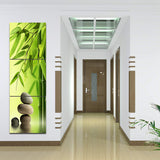 Miico,Painted,Three,Combination,Decorative,Paintings,Green,Bamboo,Decoration