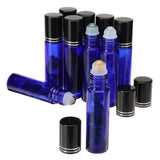 10Pcs,Natural,Crystals,Glass,Essential,Gemstone,Roller,Inside,Bottles