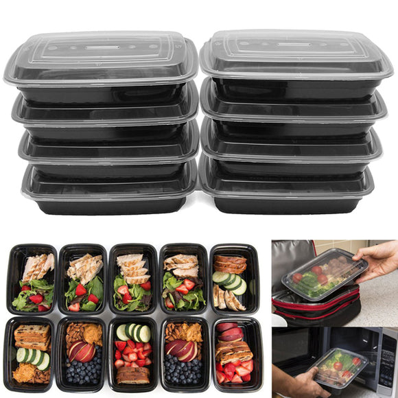 10Pcs,Containers,Reusable,Microwavable,Plastic,Lunch