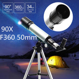 IPRee,F36050M,Monocular,Telescope,Astronomical,Refractor,Telescope,Refractive,Eyepieces,Tripod,Beginners,2.800,Seconds