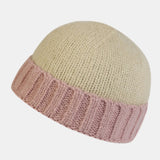 Unisex,Contrast,Color,Street,Trend,Fashion,Yuppie,Melon,Casual,Outdoor,Beanie,Brimless,Knitted