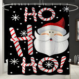 Santa,Claus,Christmas,Bathroom,Shower,Curtain,Skidproof,Toilet,Cover