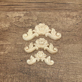 Floral,Carved,Woodcarving,Decal,Corner,Applique,Wooden,Furniture,Decorations