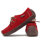 Women,Suede,Flats,Leather,Loafer,Shoes,Casual,Comfortable,Shoes,Camping,Hiking,Travel