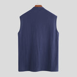 Men's,Sleeveless,Cotton,Plain,Breathable,Plain,Spring,Summer,Sport,Fitness,Hiking