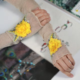 Women,Printing,Summer,Finger,Sleeve,Gloves,Sleeve