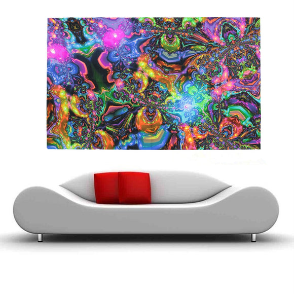 100cmx60cm,Psychedelic,Trippy,Cloth,Poster,Photo,Fabric,Decor