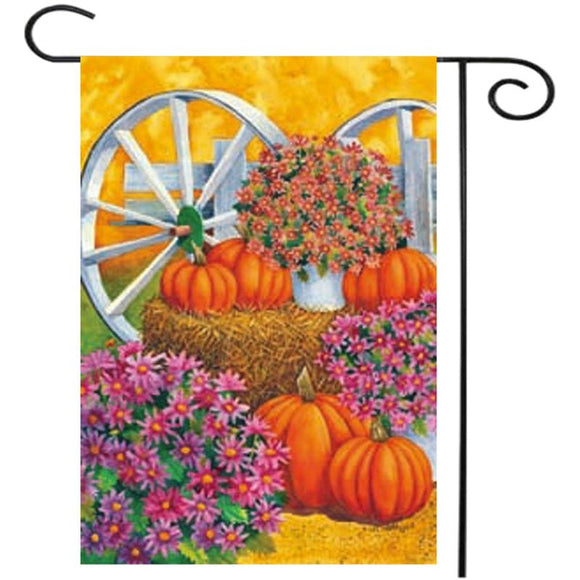 Pumpkin,Wagon,Wheel,Autumn,Decorative,House,Large,Banner,Decorations