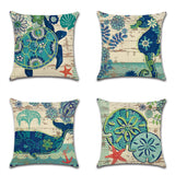 European,Style,Retro,Linen,Cotton,Pillow,Cover,Marine,Biological,Pillow,Furnishing,Mediterranean,Cushion,Cover