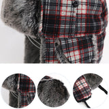 Womens,Vogue,Plaid,Velvet,Earmuffs,Ushanka,Trapper,Outdoor,Windproof,Russian