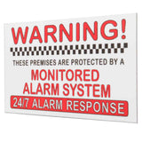 Alarm,System,Monitored,Warning,Security,External,Stickers,Waterproof