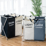 Foldable,Dirty,Laundry,Basket,Organizer,Printed,Collapsible,Three,Laundry,Hamper,Sorter,Laundry,Storage,Baskets,Large