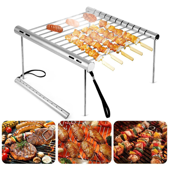 Outdoor,Portable,Folding,Stainless,Steel,Barbecue,Grill,Camping,Picnic