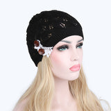 Women,Knitted,Beanie,Casual,Hollow,Button,Woolen,Bonnet