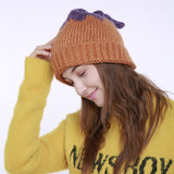 Women,Winter,Patchwork,Small,Knitted,Beanie
