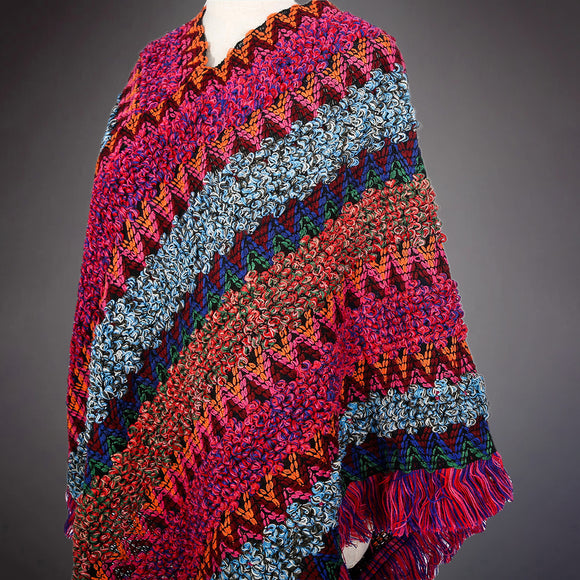 Women's,Vintage,Scarves,Shawl,Buttoned,Crochet,Pattern