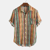 Hawaii,Holiday,Men's,Shirts,Short,Sleeve,Blouse,Breathable,Camping,Hiking,Beach,Casual