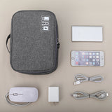 Double,Layer,Waterproof,Digital,Headphone,Charger,Storage,Organizer