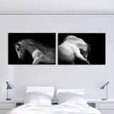 Miico,Painted,Combination,Decorative,Paintings,Black,White,Horse,Decoration