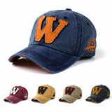 Unisex,Letter,Embroidery,Denim,Washed,Baseball,Vintage,Adjustable,Snapback