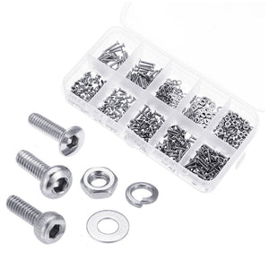 Suleve,M2SSH1,600Pcs,Stainless,Steel,Socket,CapButtonFlat,Screw,Washer