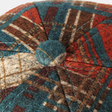 Retro,Brimless,Skull,Multicolor,Plaid,Customized
