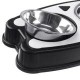 Double,Stainless,Steel,Puppy,Feeder